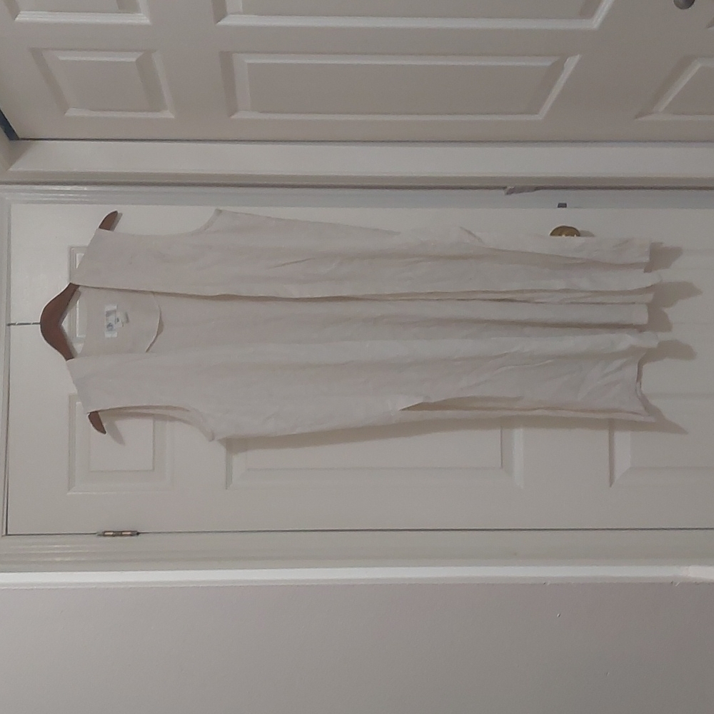 Linen blend duster